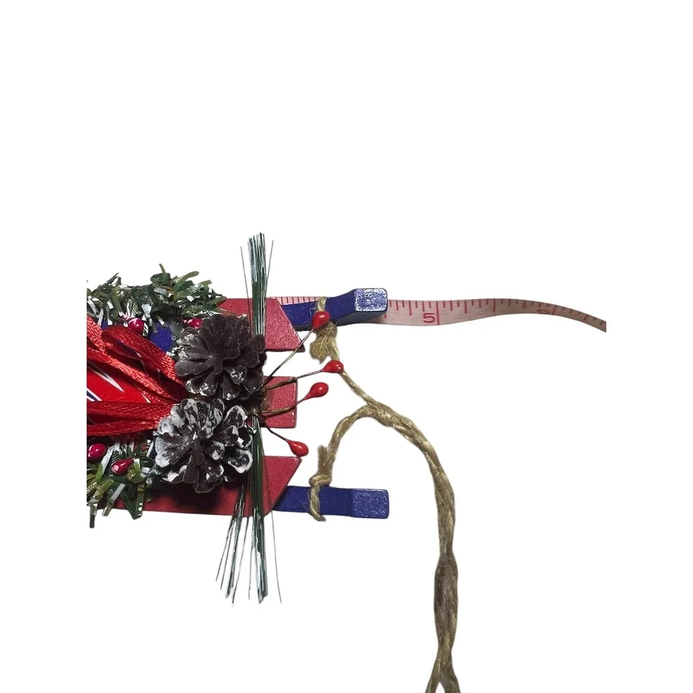 Ole Miss Rebels‎ Fan Christmas Ornaments Set Mason Jar Snowflakes Sleigh Wreath